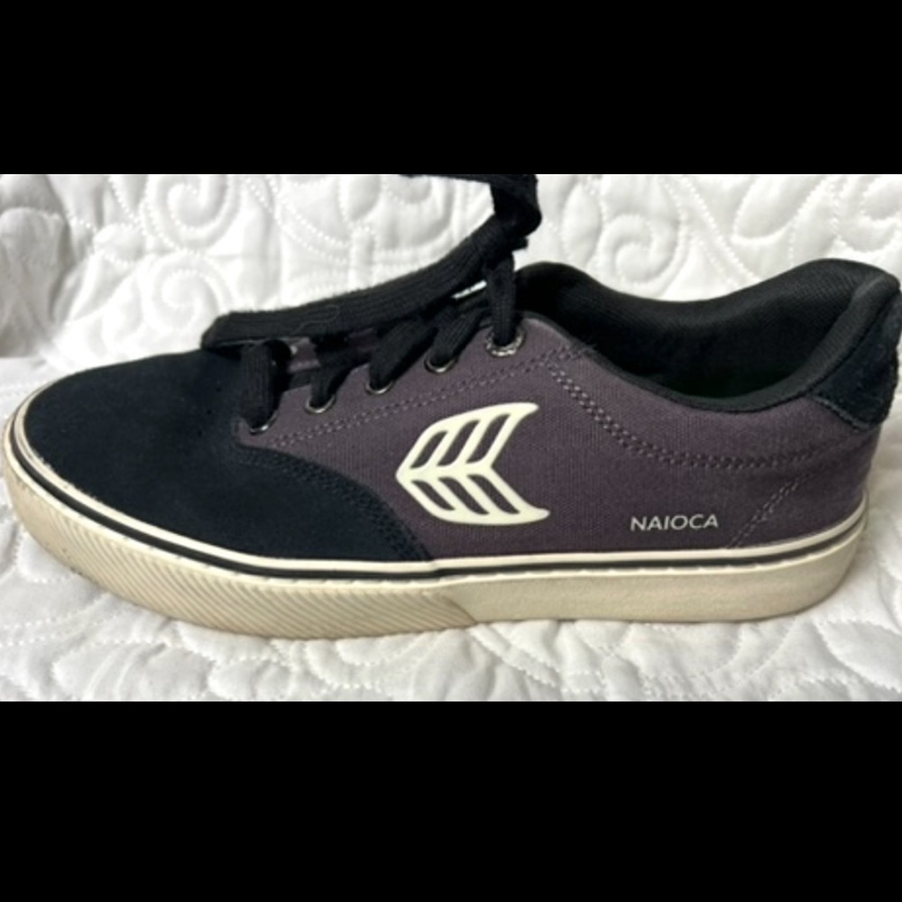 CARIUMA Naoica Tennis Blue Gray Shoe Lace Up Suede Canvas Tie Size 8.5 - Picture 12 of 16